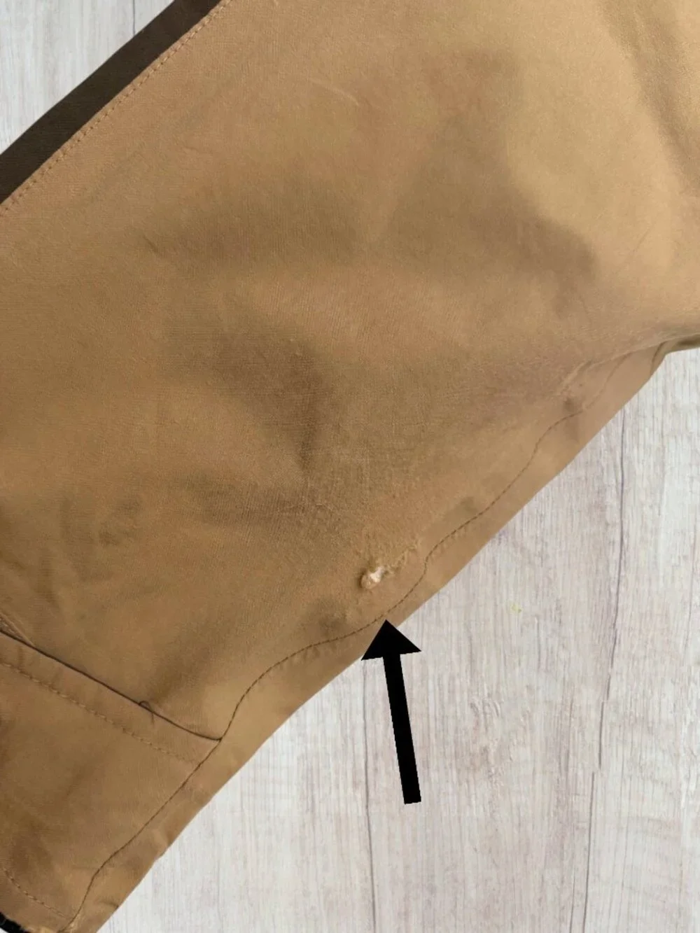 Vintage Eddie Bauer EBTEK Gore-Tex Hooded Jacket Men's M Tan Waterproof Hiking
